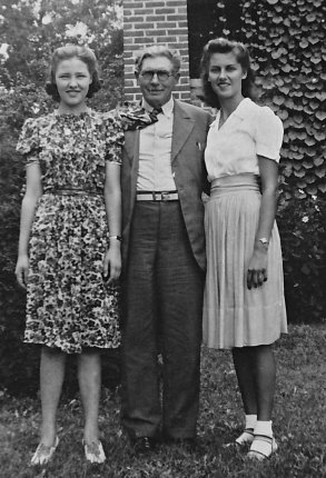 Dad, Genevieve, and Louise bright