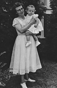 Grace Green with a new arrival from Faith Cottage