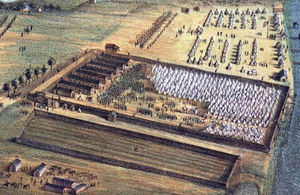 A detailed view of the prison-pen (or “bull-pen”) at The Point