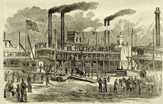 Embarkation of troops at St. Louis, Missouri