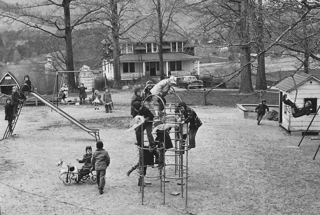 Playing in front of the Older Boys Dormitory at Eliada (Photo ca. 1961)