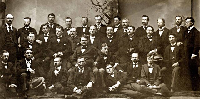 Asheville Bar Association ca. 1898. James G. Merrimon is standing 2nd from left.