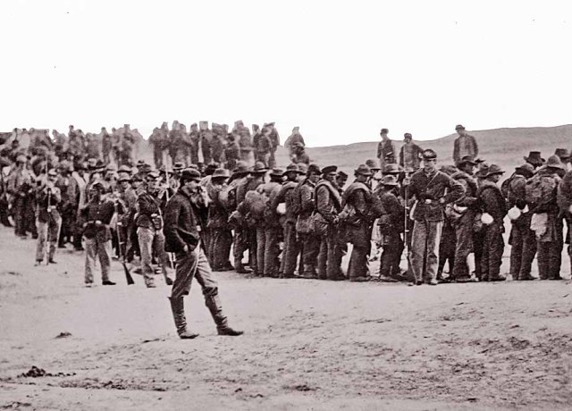 Corp. Compton was among the Confederate prisoners captured here at Five Forks, Dinwiddie County, VA.