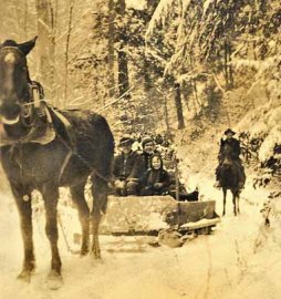 Hotel guests enjoy a winter's day