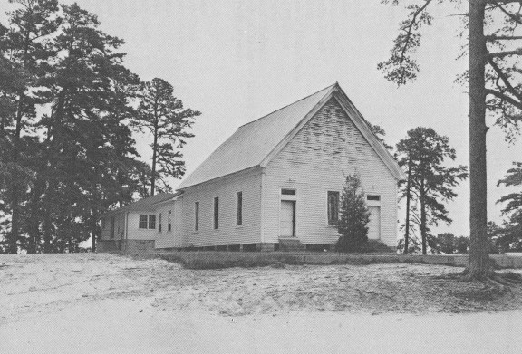 New Hope First Baptist Church was struck by lightening and destroyed by fire on August 2, 1958