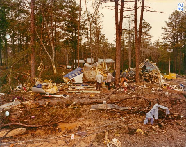 The crash site in New Hope, GA