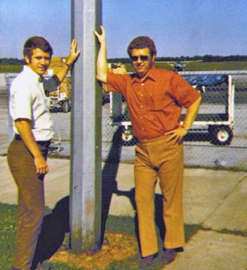 Earl and Jimmy at the Muscle Shoals Airport (Photo ca. 1975)